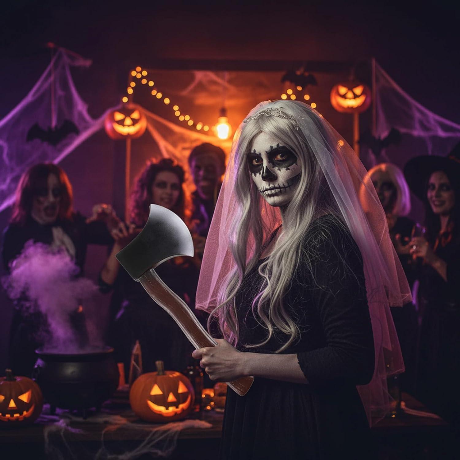 Hacha Falsa de Halloween Hosfairy - Espuma Realista 29x12cm