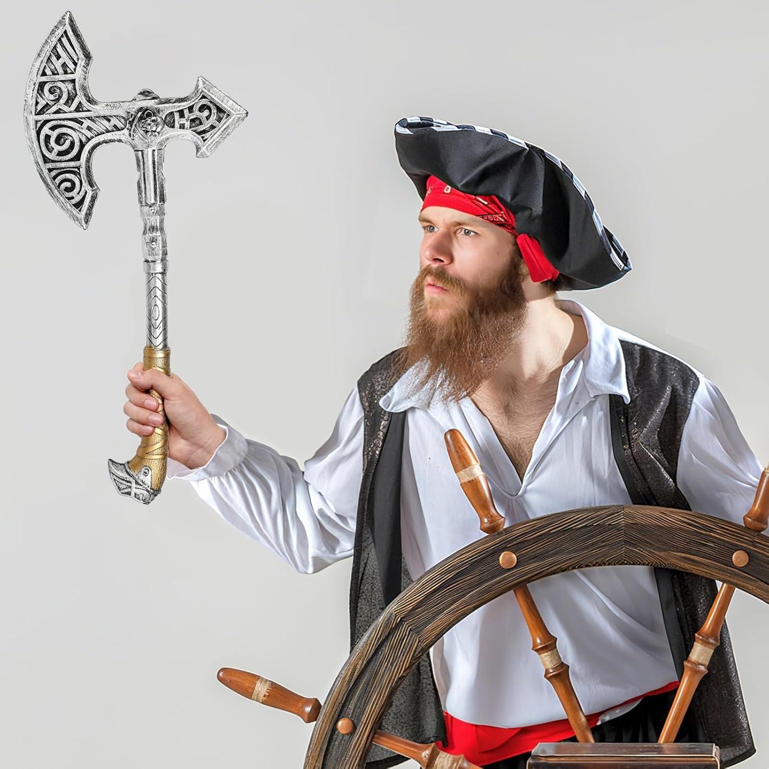 Hacha de Juguete Vikingo de Plástico 51cm - Accesorio de Disfraz