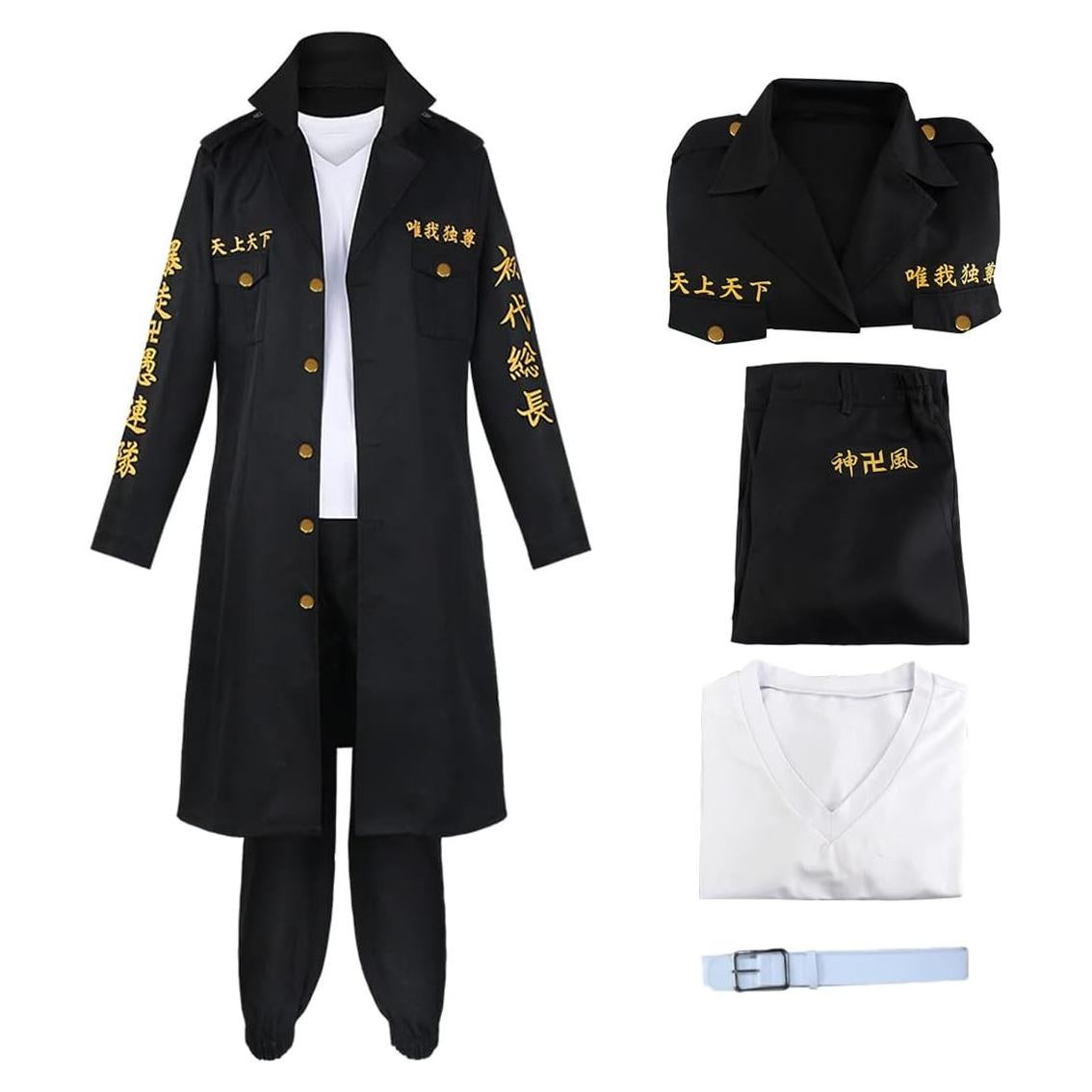 Disfraz Cosplay Tokyo Revengers Manjiro Unisex XXL Negro