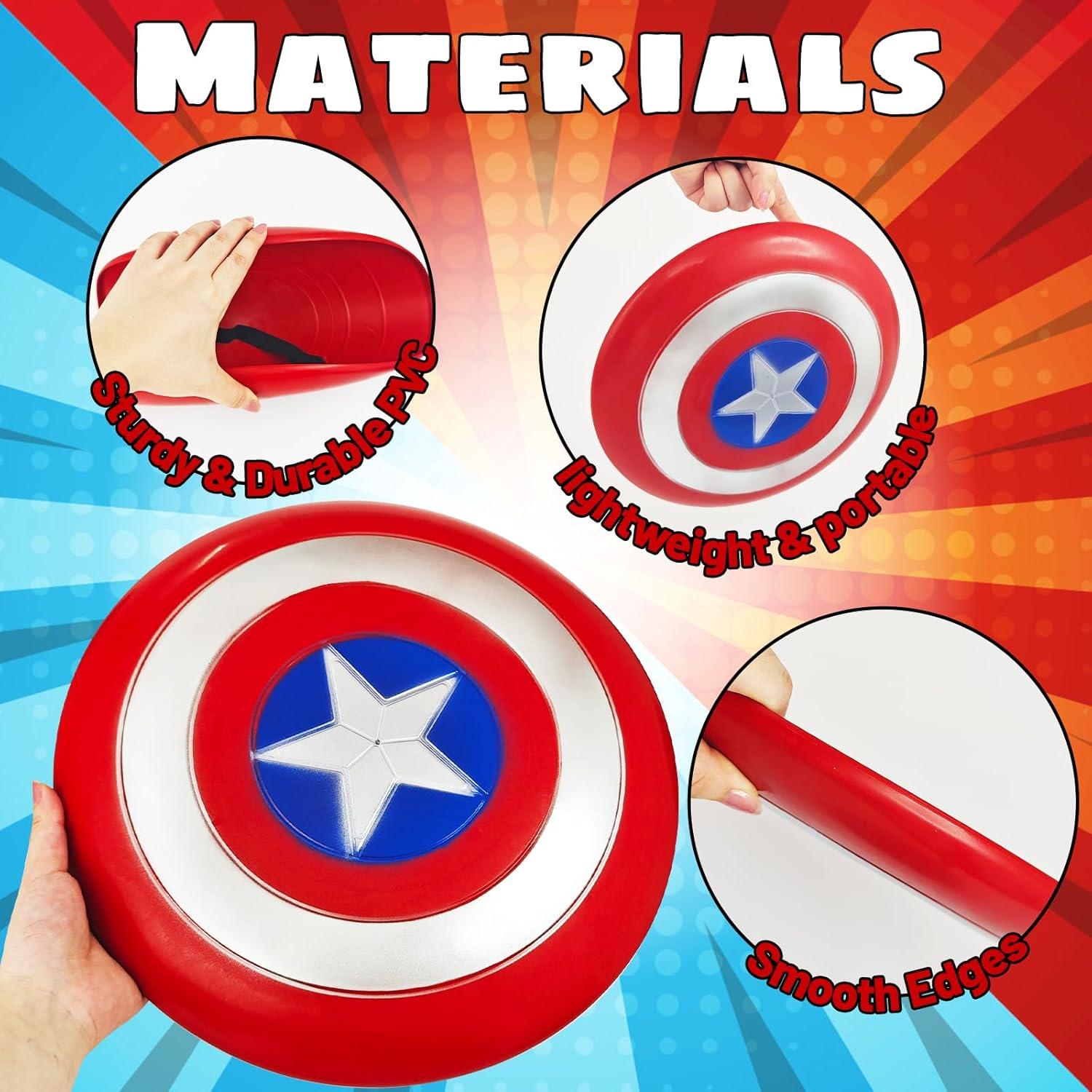 Escudo Redondo del Capitán 30 cm PVC Juguete de Rol Halloween