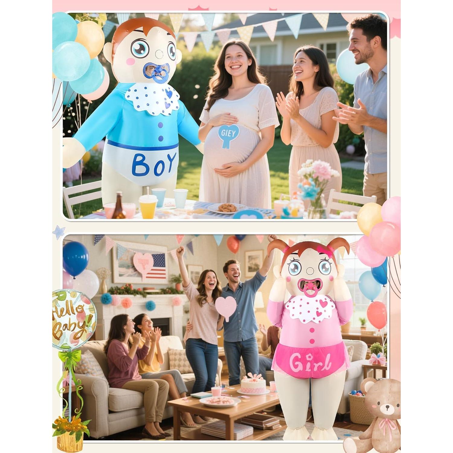 Disfraz Inflable de Bebé para Adultos Wabolay - Revelación de Género