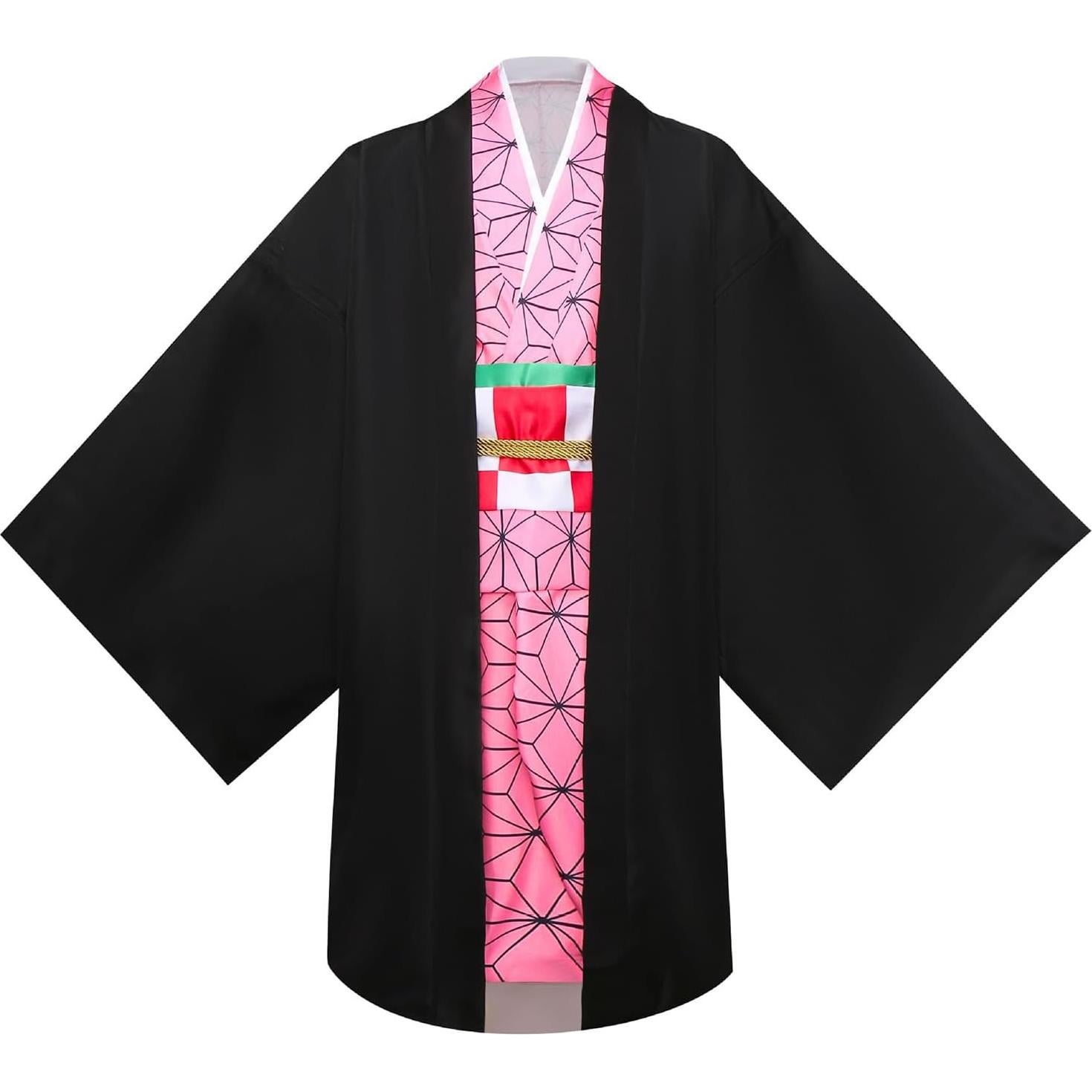 Disfraz de Cosplay Kamado para Mujeres con Peluca Rosa XL