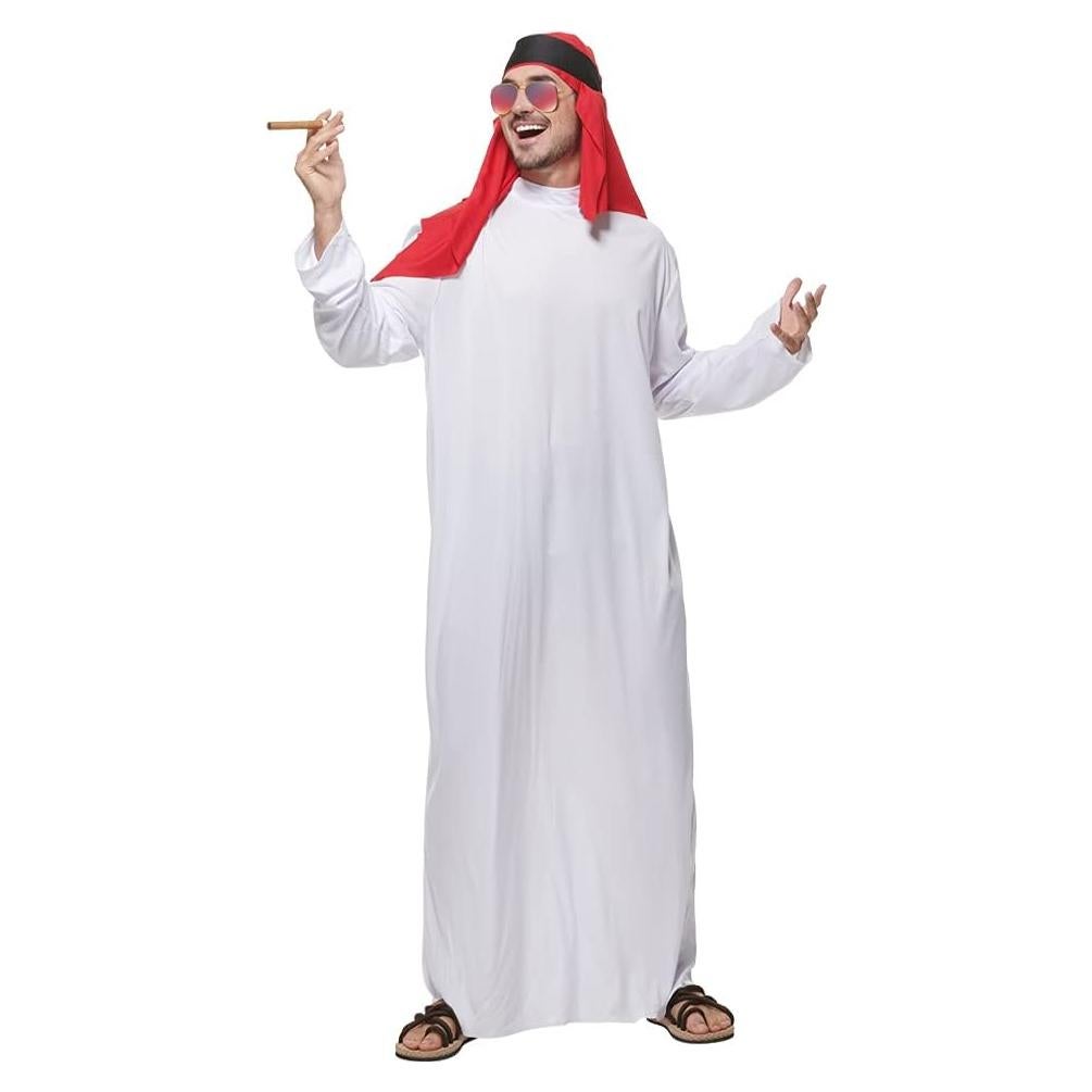 Disfraz Árabe para Hombre FantastCostumes Túnica Blanca