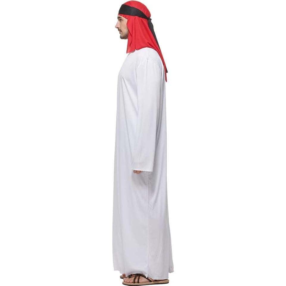 Disfraz Árabe para Hombre FantastCostumes Túnica Blanca