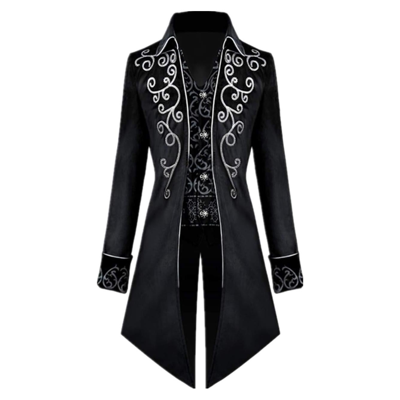 Chaqueta de cola de frac steampunk Crubelon para hombres XL