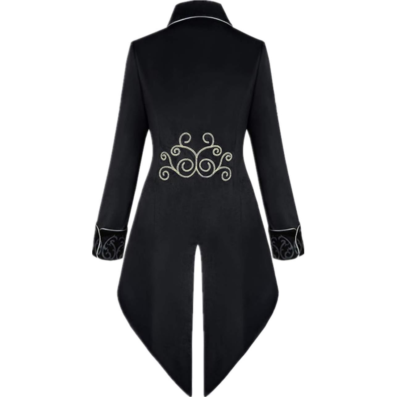 Chaqueta de cola de frac steampunk Crubelon para hombres XL