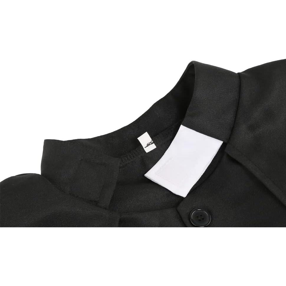 Traje de Sacerdote para Hombre GRAJTCIN Túnica Negra Grande