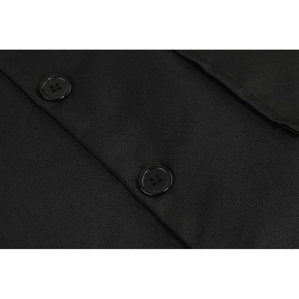 Traje de Sacerdote para Hombre GRAJTCIN Túnica Negra Grande