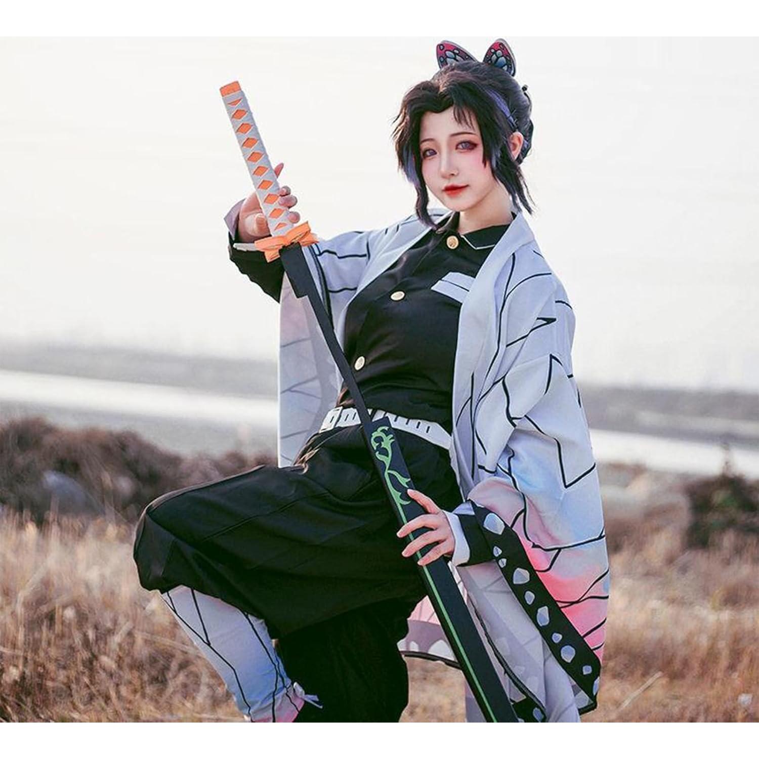 Disfraz de Halloween Kimono Japonés Anime para Adultas 8 Piezas