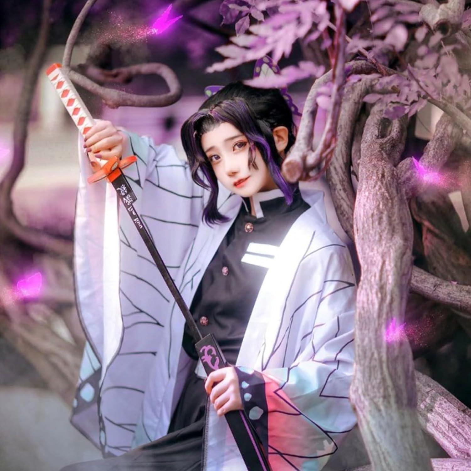 Disfraz de Halloween Kimono Japonés Anime para Adultas 8 Piezas