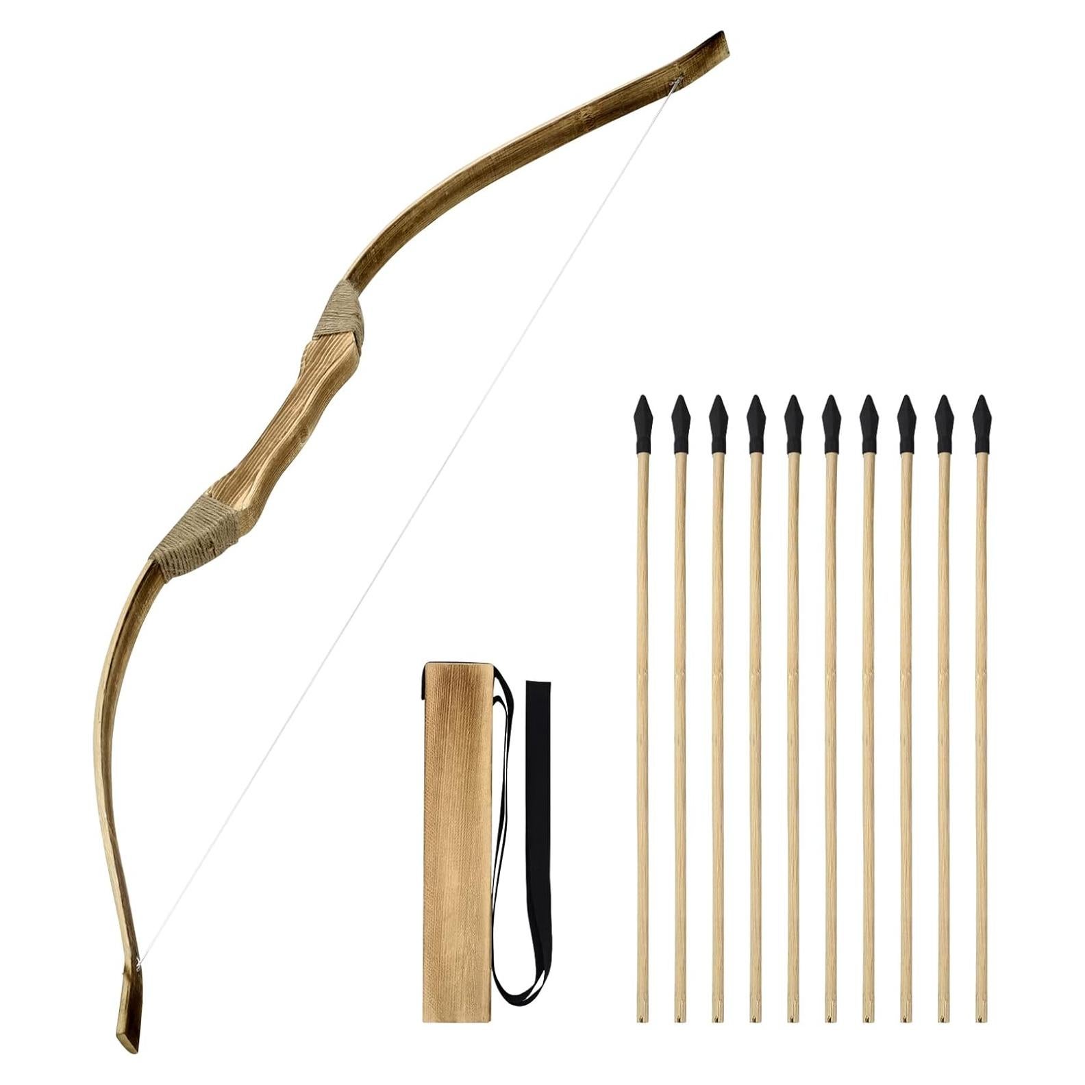 Juego de Arco y Flecha de Madera Basbon 81 cm para Niños