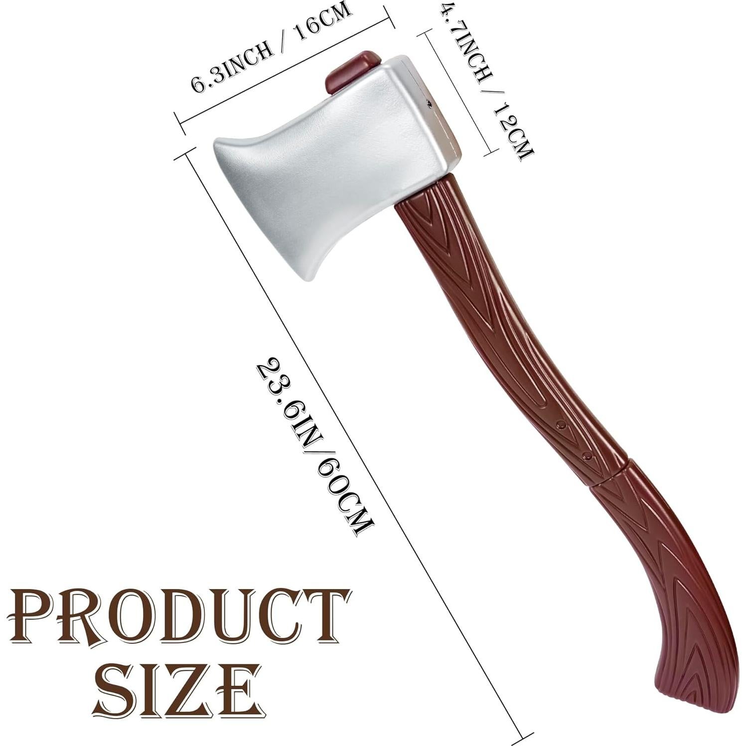 Hacha de Leñador Falsa 60 cm - Accesorio Disfraz Adulto