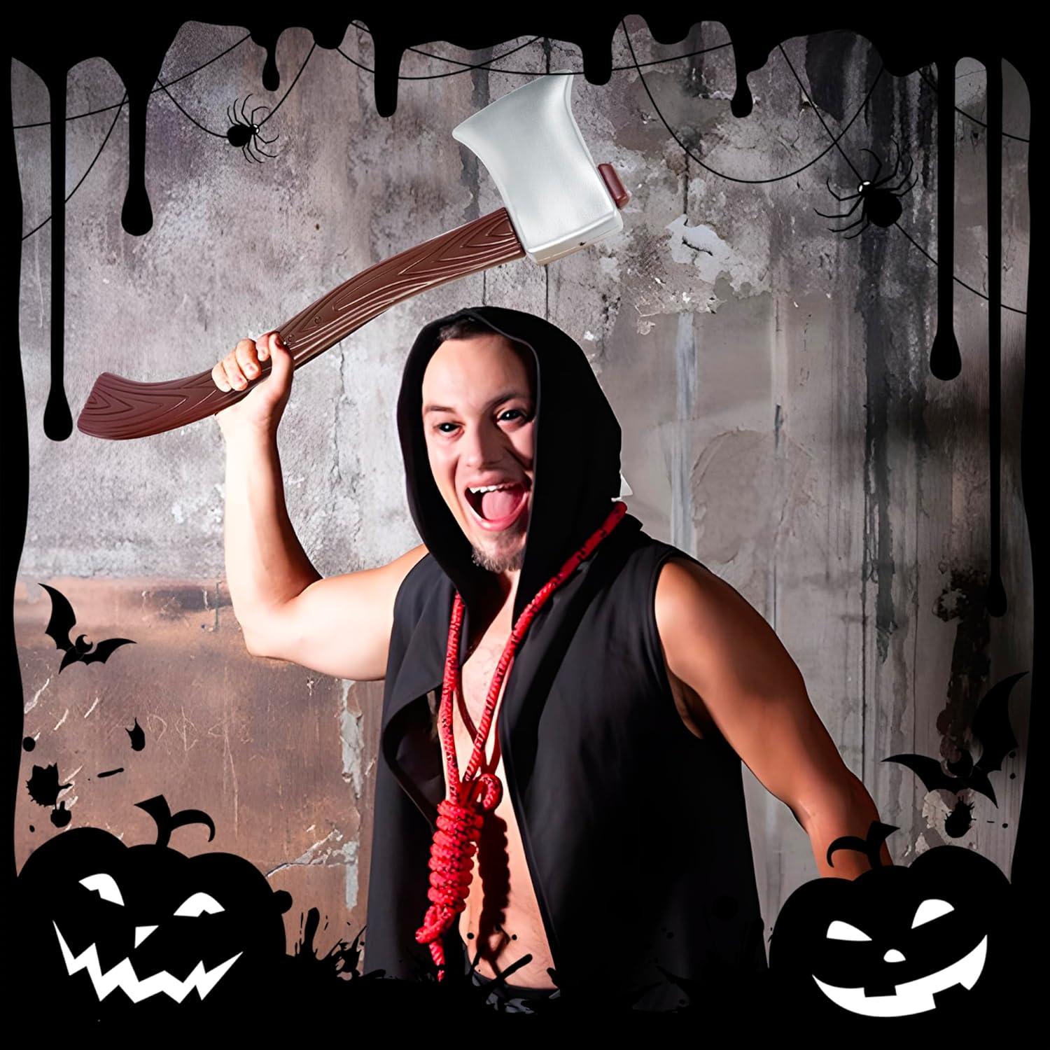 Hacha de Leñador Falsa 60 cm - Accesorio Disfraz Adulto