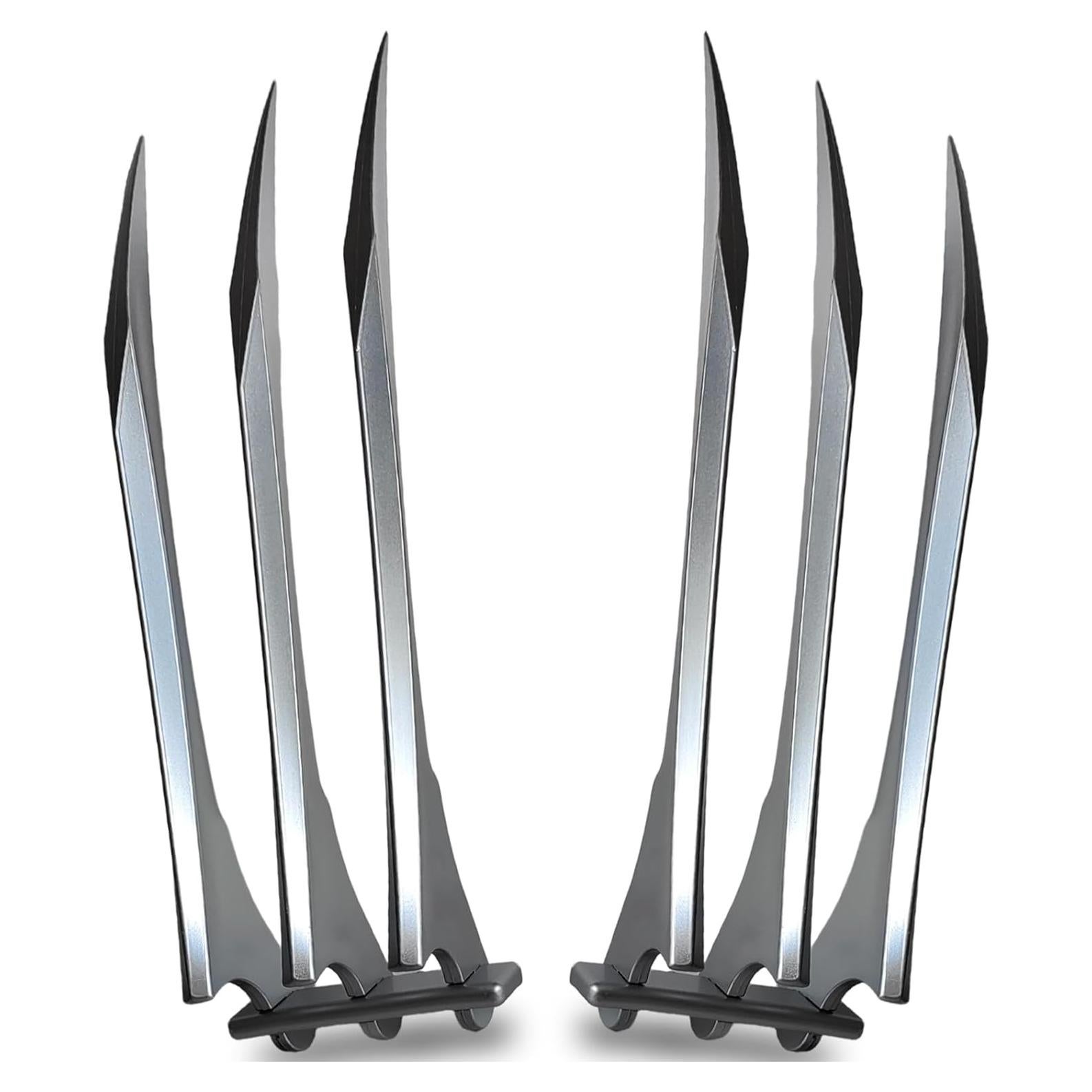 Garras de Wolverine Plateadas para Disfraz Adulto - 2 Pcs