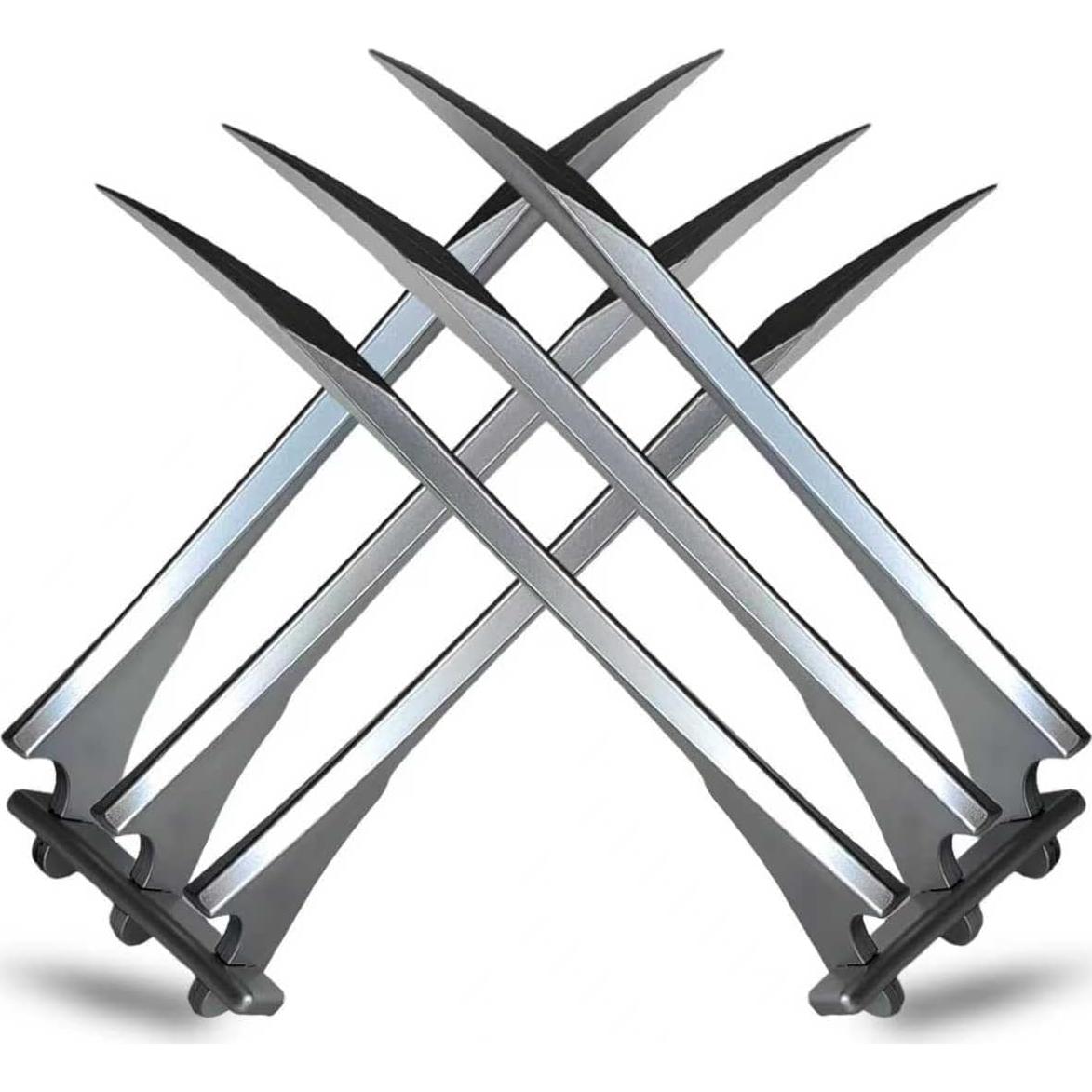 Garras de Wolverine Plateadas para Disfraz Adulto - 2 Pcs