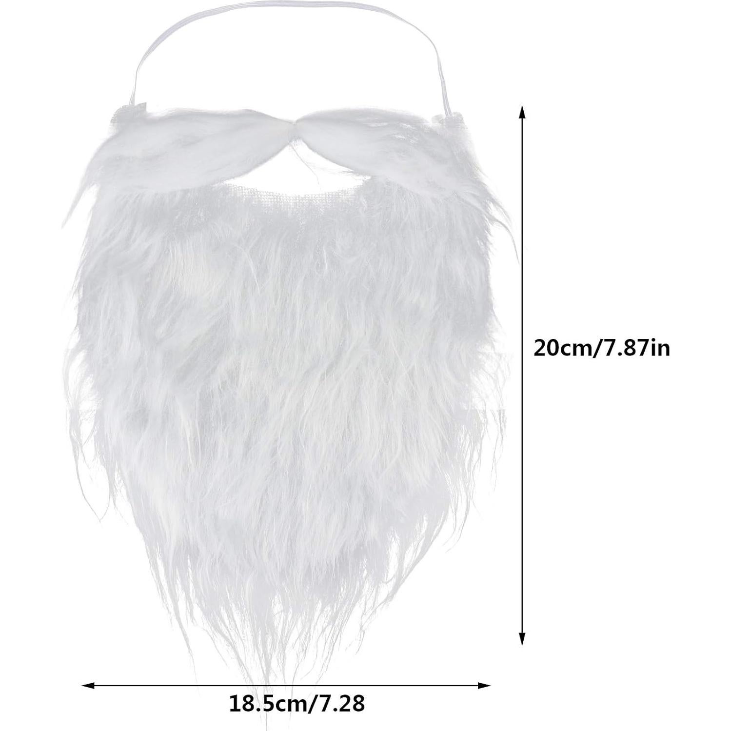12 Barbas Falsas Blancas de Santa SUMERSHA para Disfraces