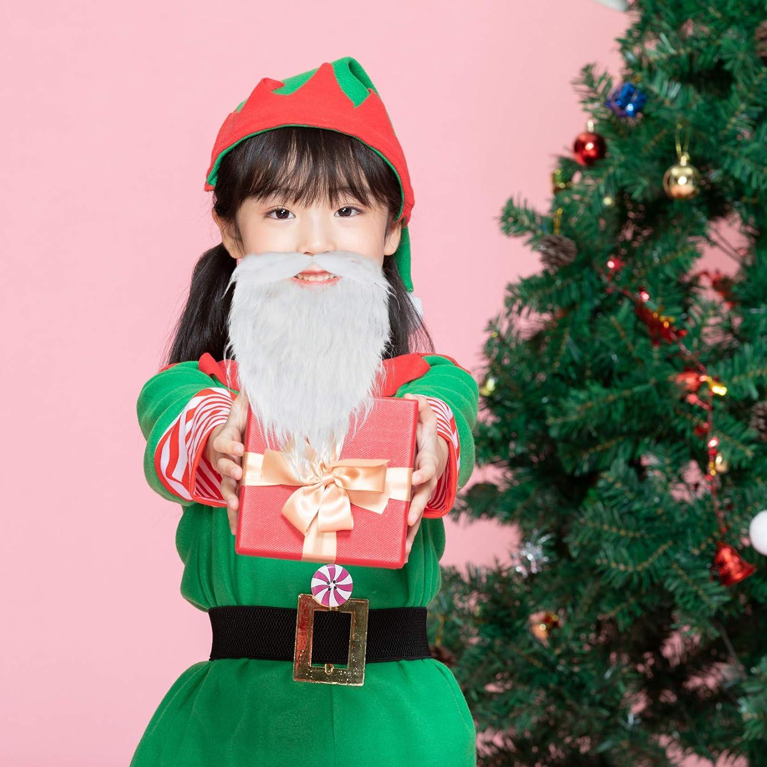 12 Barbas Falsas Blancas de Santa SUMERSHA para Disfraces