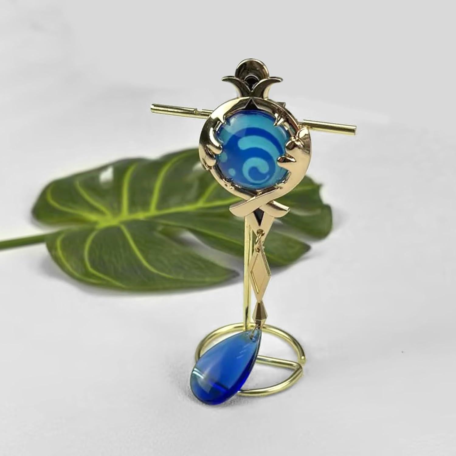 Cadena de colgante azul para cosplay Furina Genshin Impact