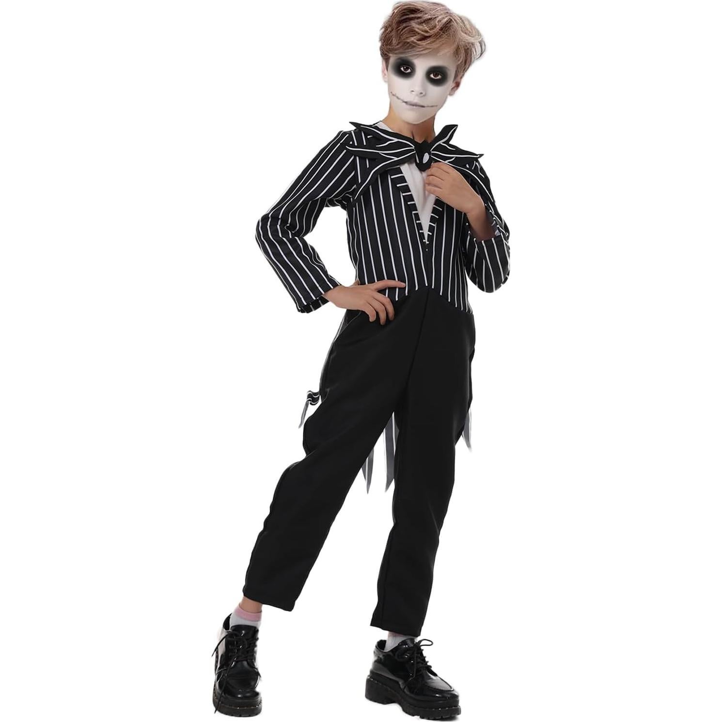 Disfraz de Esqueleto para Niños El Mono y Máscara 3-14 Años