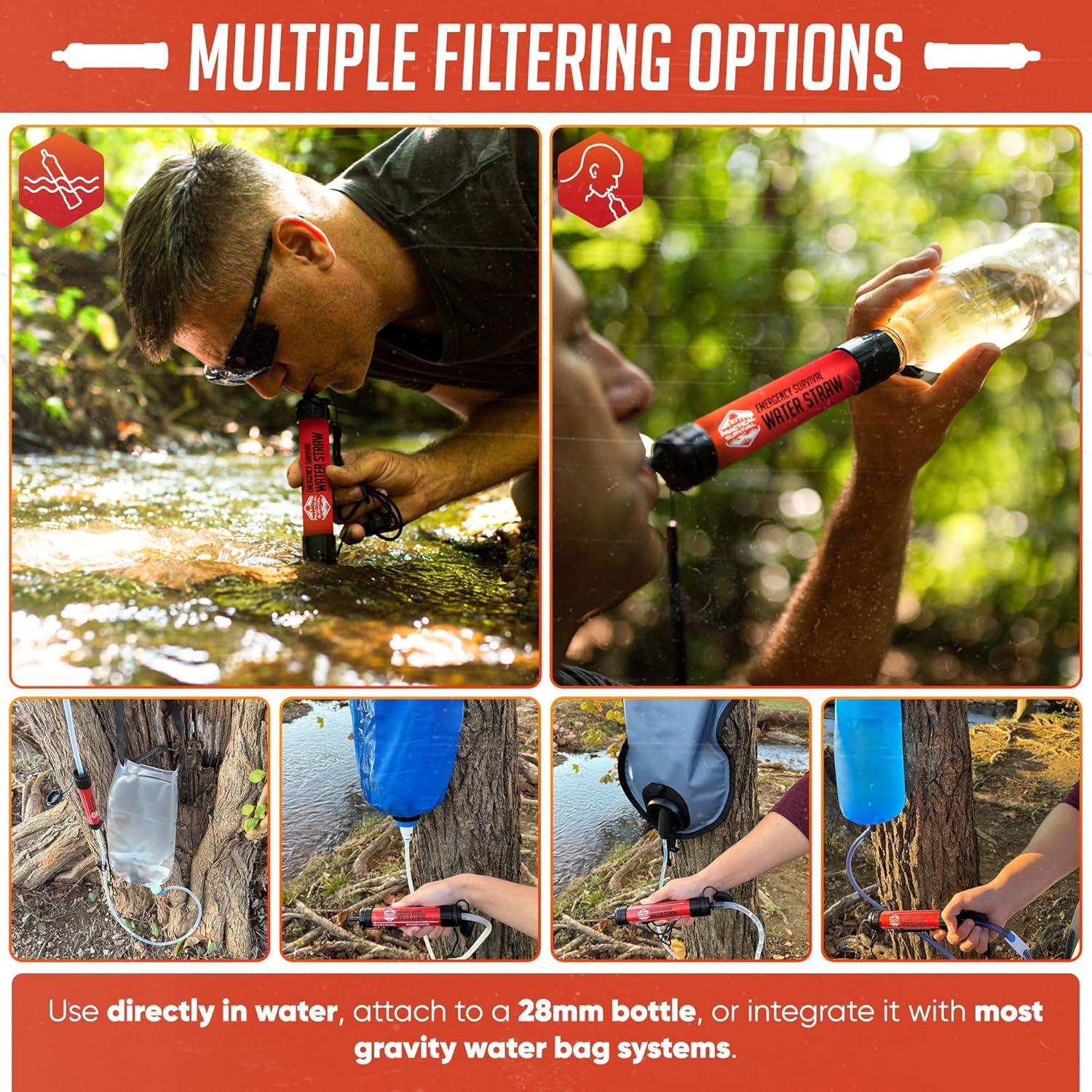 Pajillas de Agua de Emergencia Supervivencia Práctica - 2 Unidades