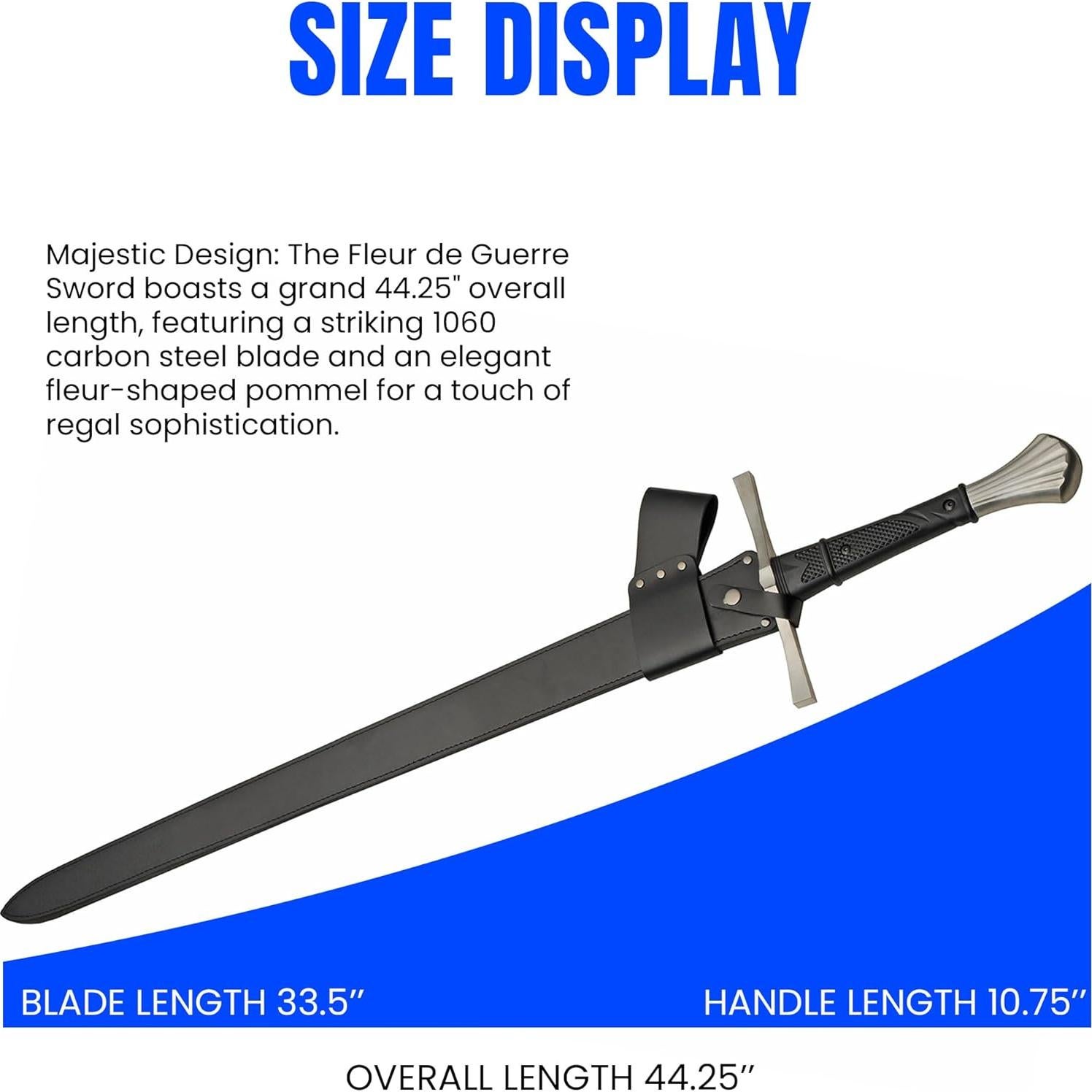 Espada BTX Fleur de Guerre 112.4 cm Acero Carbono con Funda