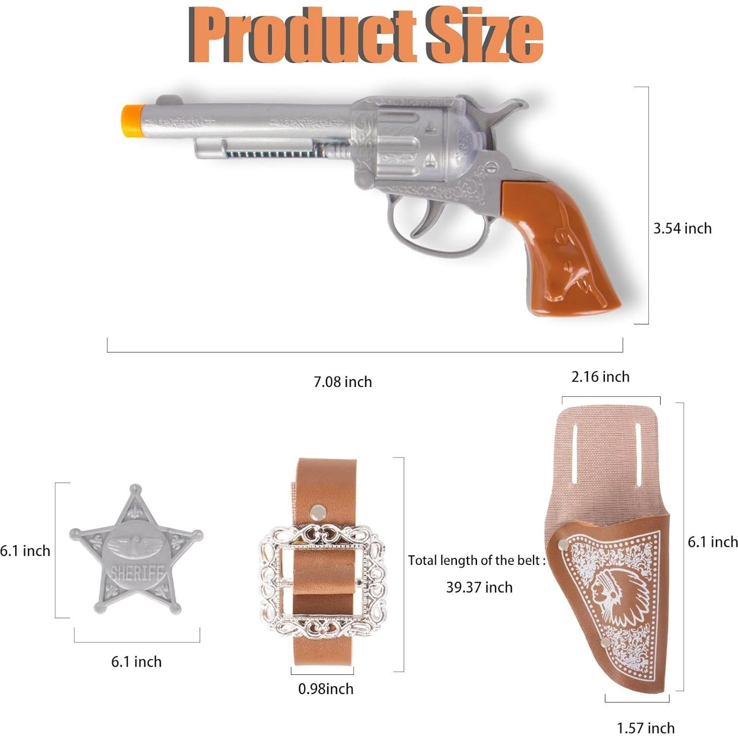 Conjunto de pistolas de vaquero FunisFun 6P para niños