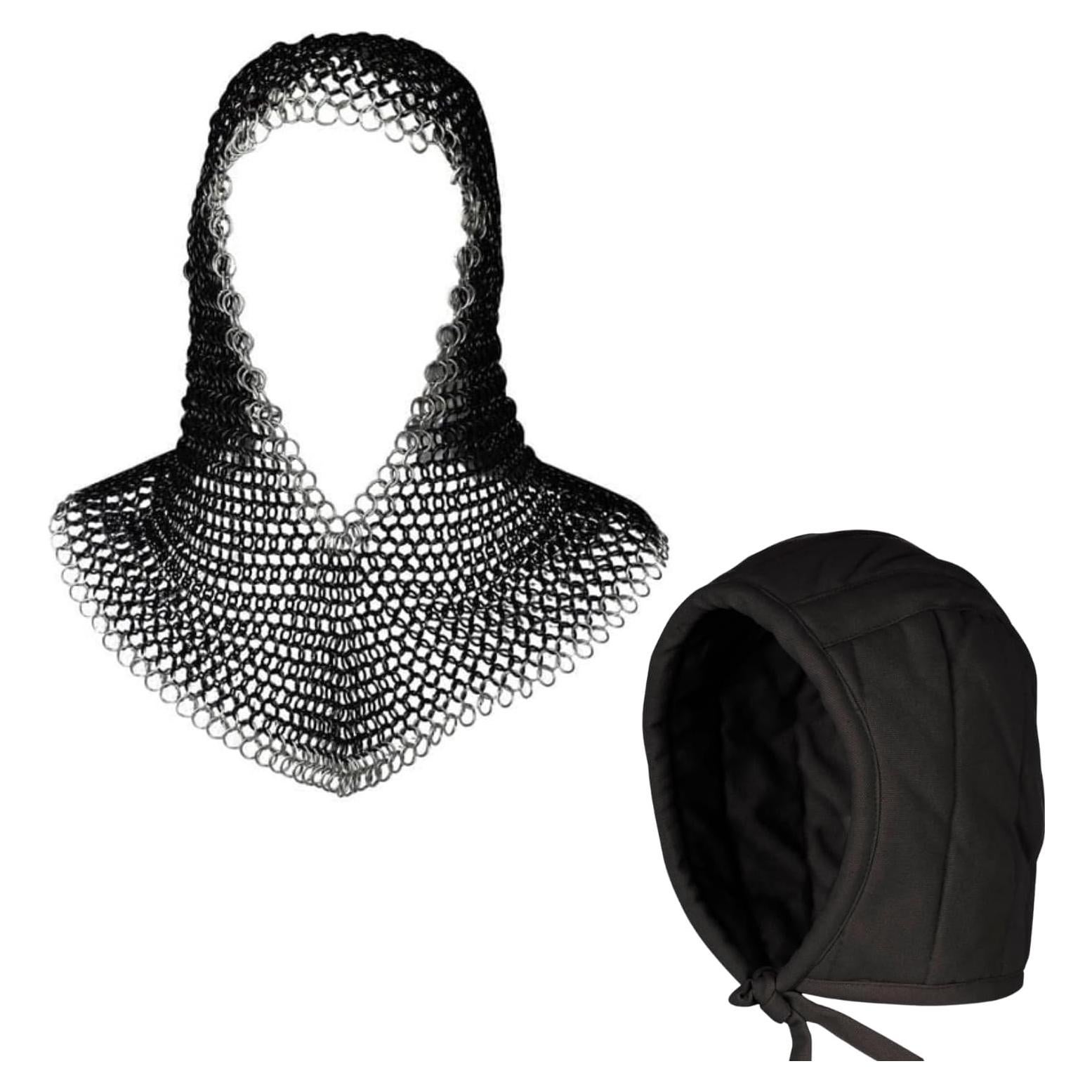 Cota de Malla Medieval con Capucha - Guerrero Unisex 47.63 cm