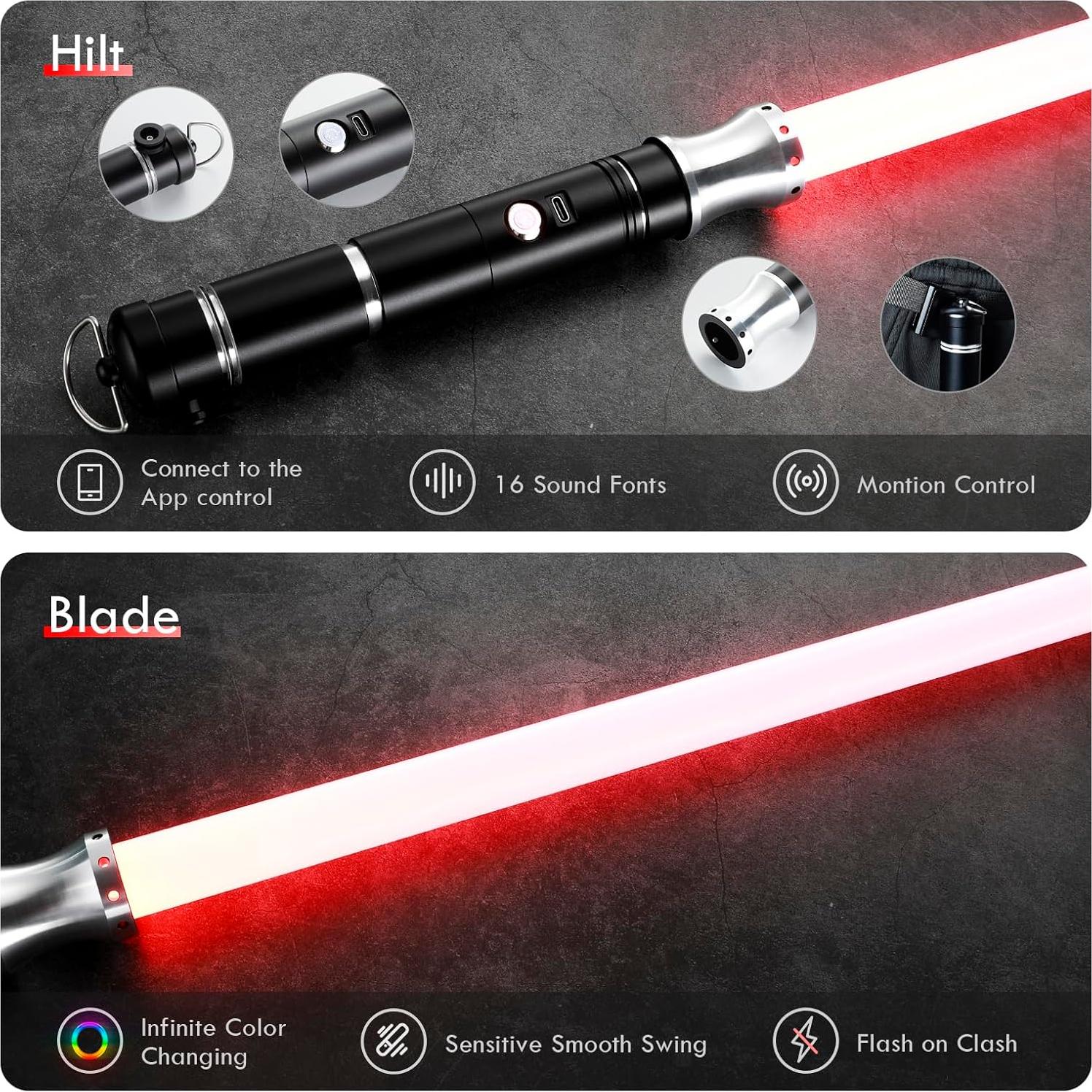 Sable de Luz RGB 3.0 LordSaber 92cm Mango de Aluminio