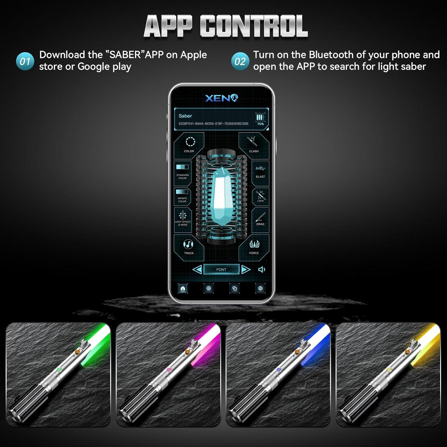 Sable de Luz ELESKOCO ANK RGB Control APP Mango Metal 0.96kg