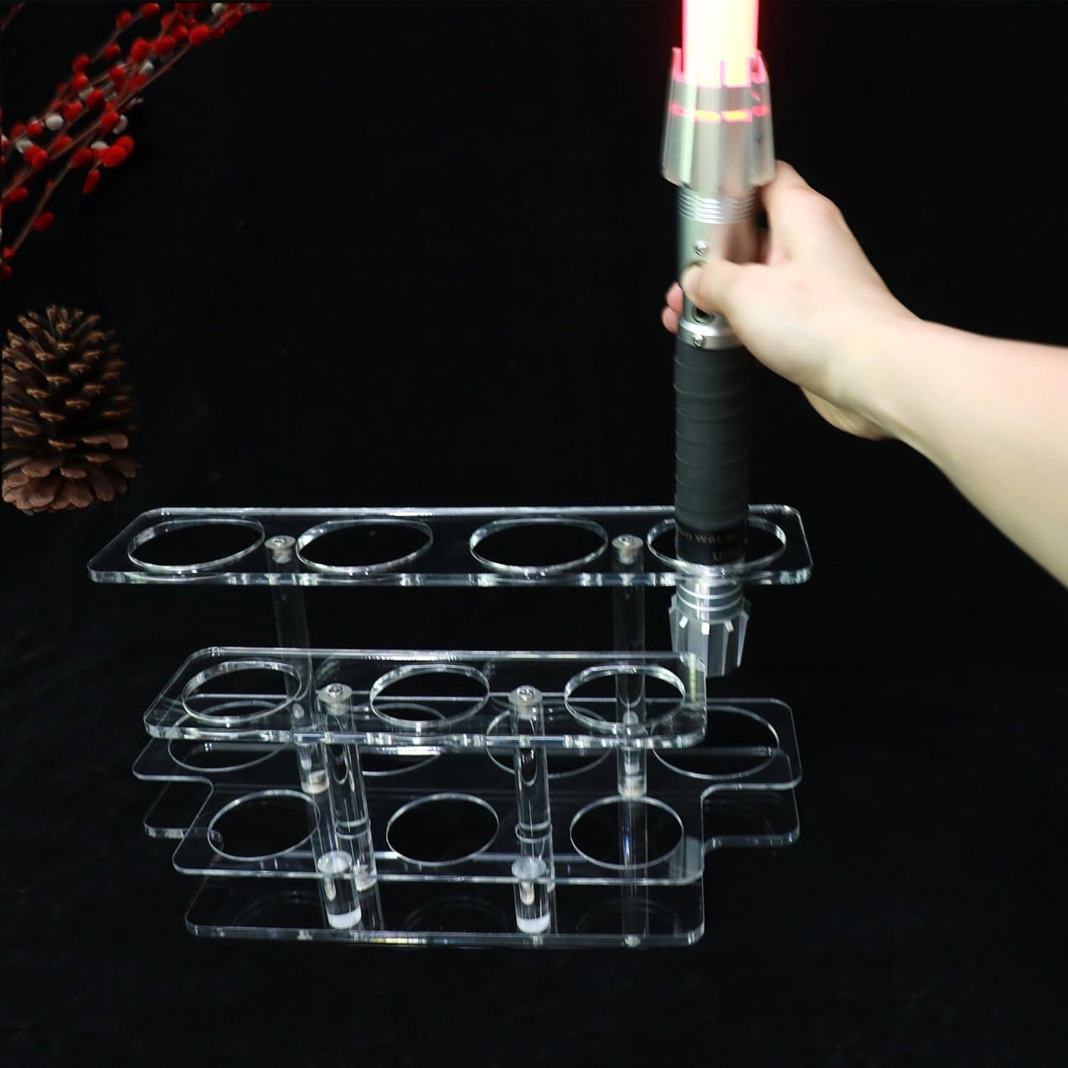 Soporte de Exhibición Acrílico para 7 Sables de Luz ERMMZHZW