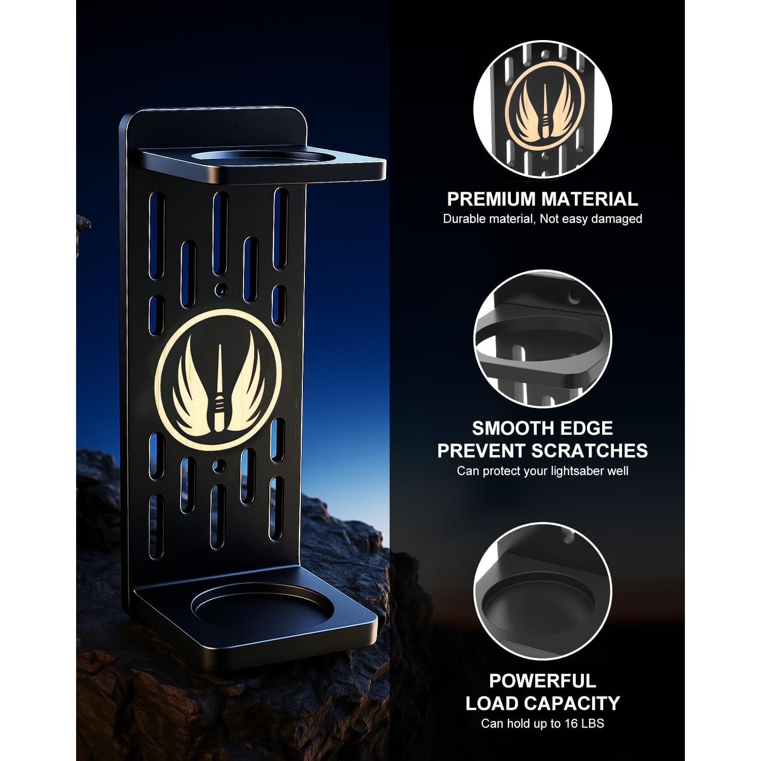 Soporte de Pared para Sable de Madera MyKEEPOW - Patrón 01