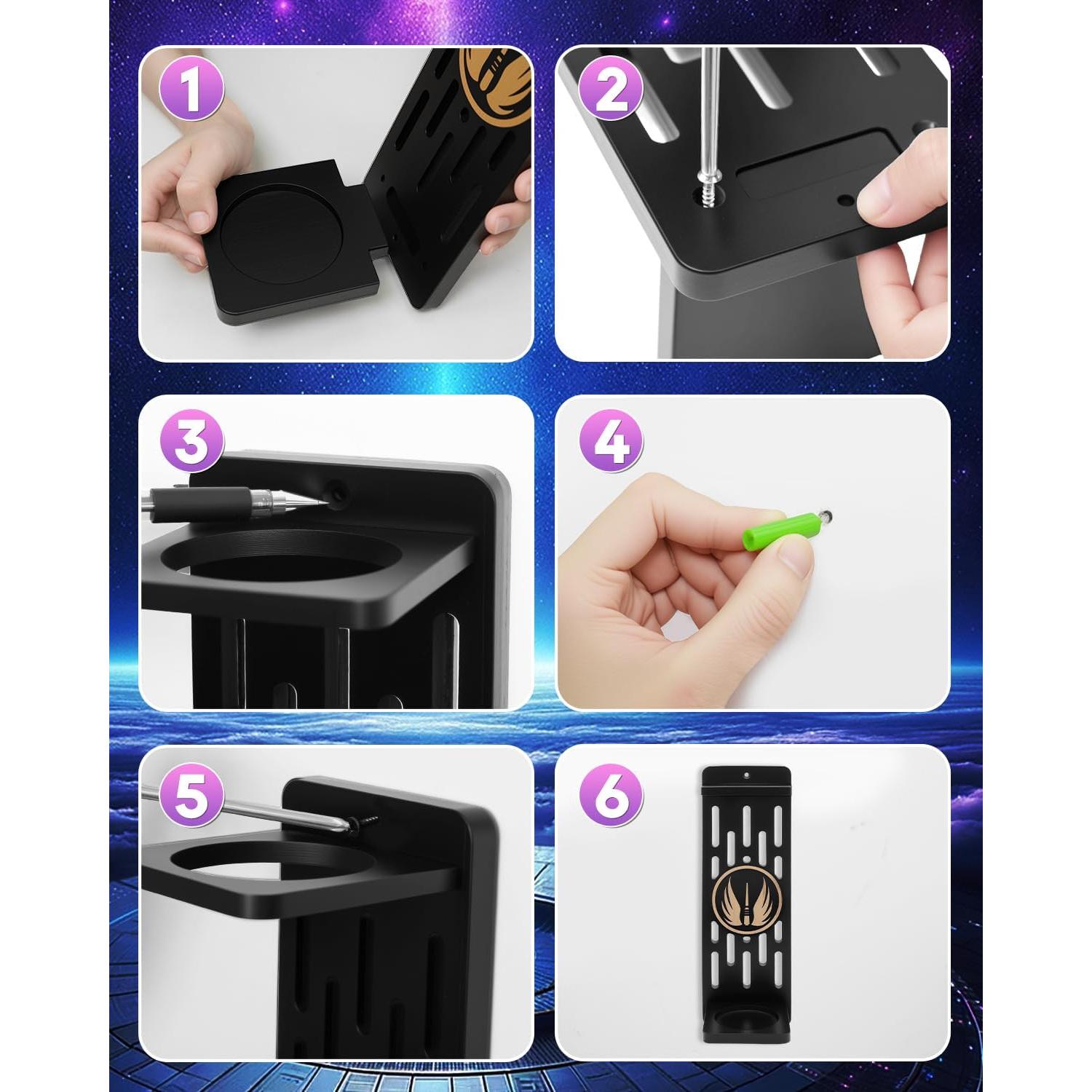 Soporte de Pared para Sable de Madera MyKEEPOW - Patrón 01