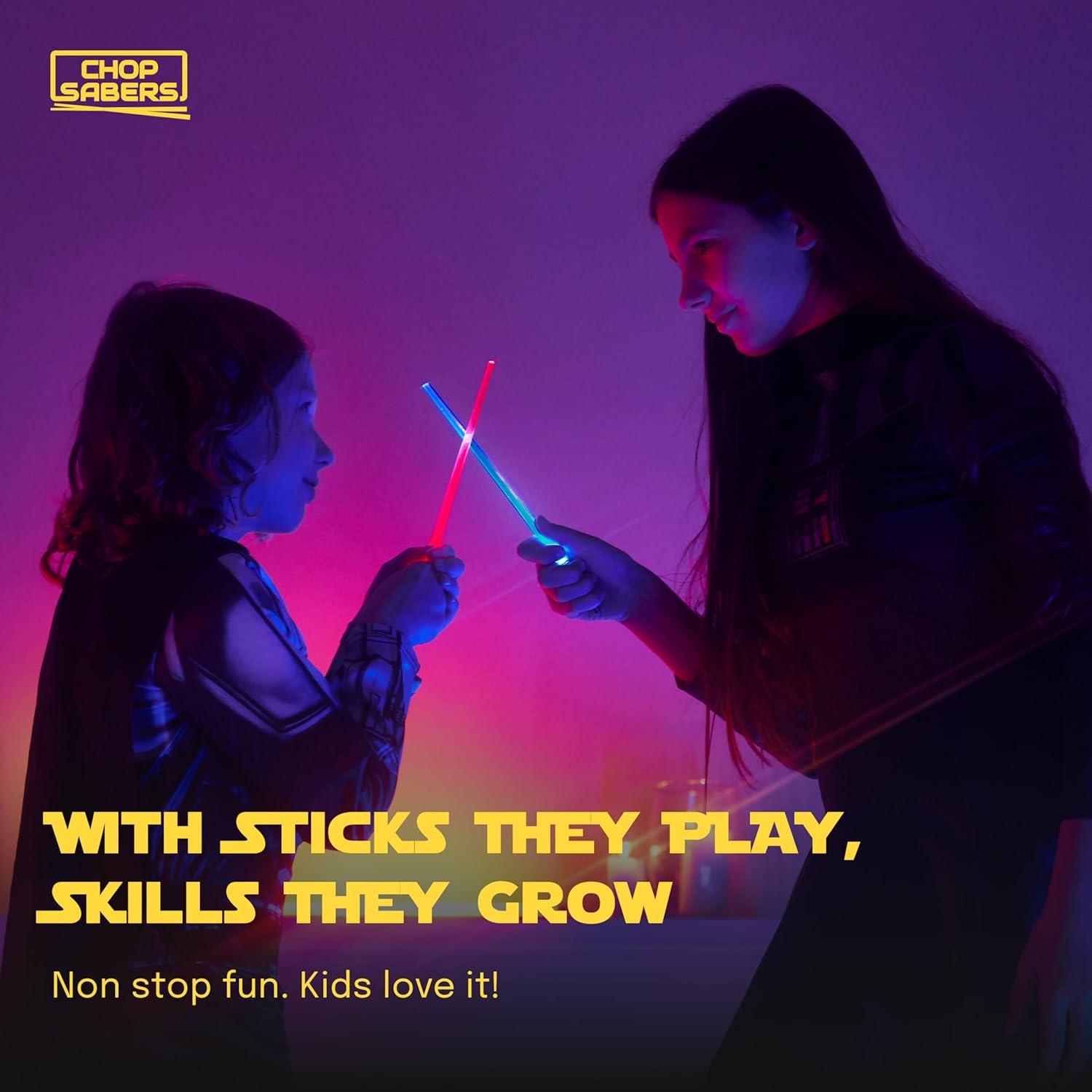 Palillos de Luz Star Wars - 4 PARES LED, Colores Vibrantes