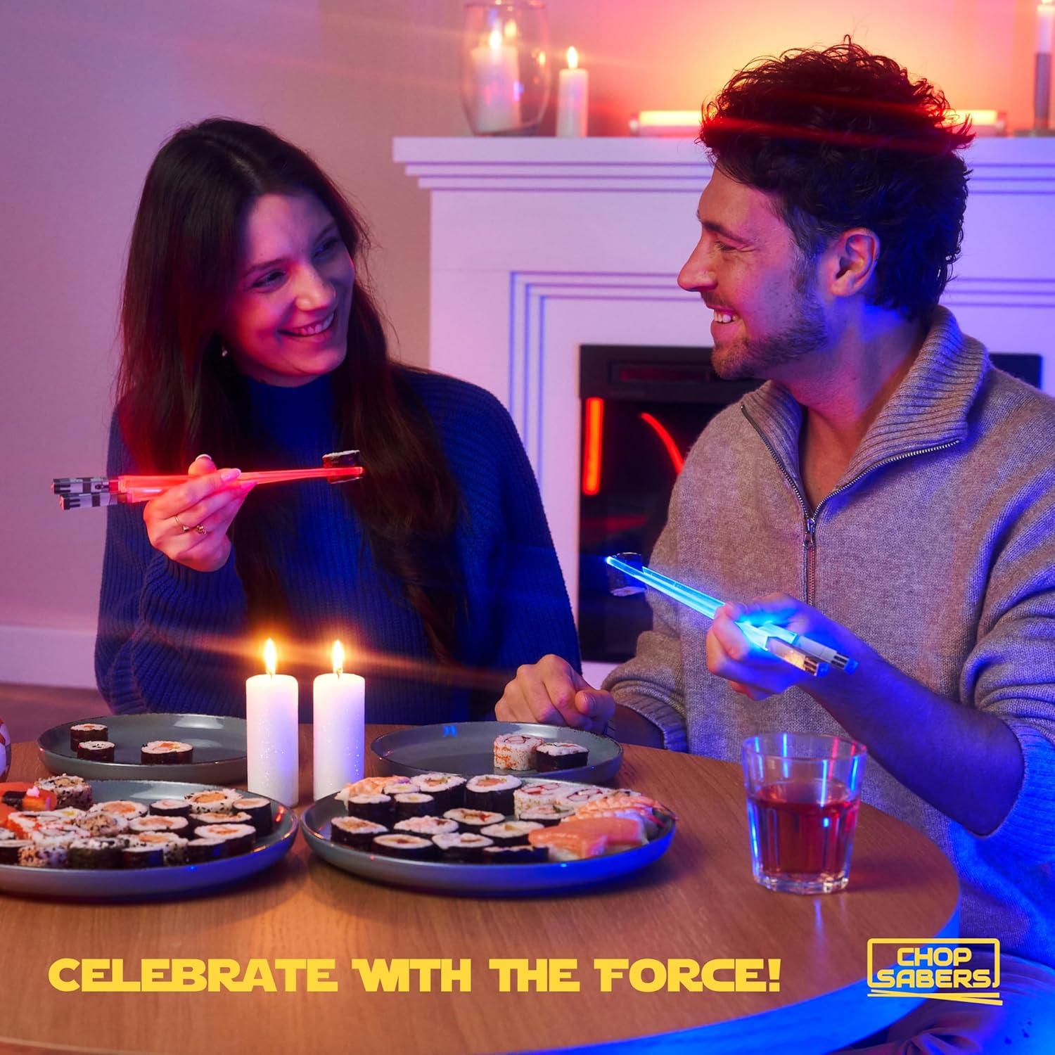 Palillos de Luz Star Wars - 4 PARES LED, Colores Vibrantes