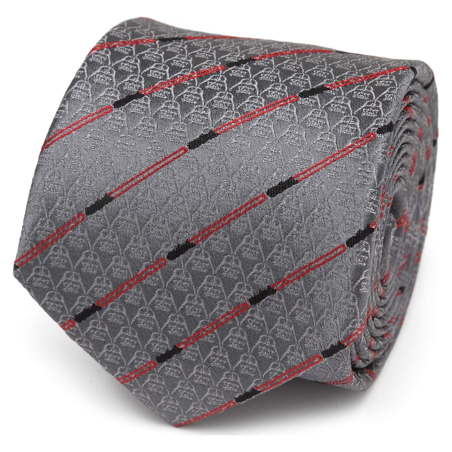 Corbata de Seda Star Wars Cufflinks Inc. Rayas Grises y Rojas