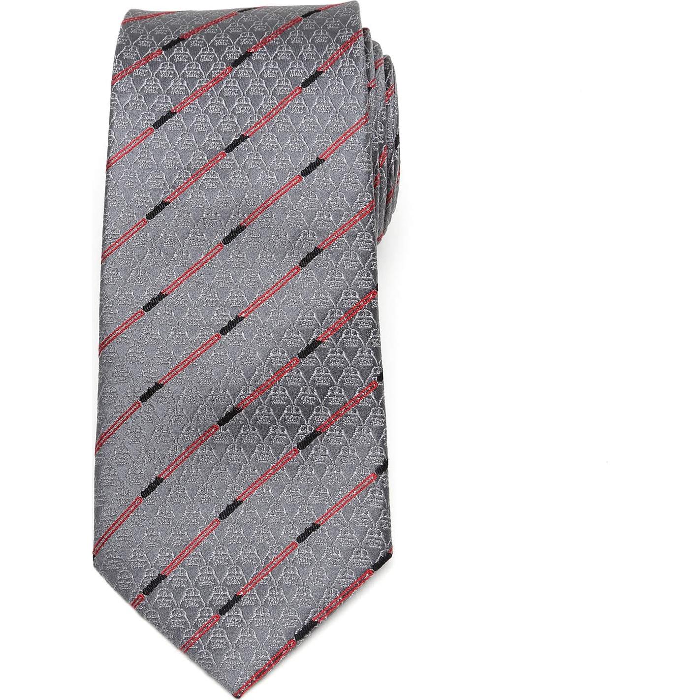 Corbata de Seda Star Wars Cufflinks Inc. Rayas Grises y Rojas