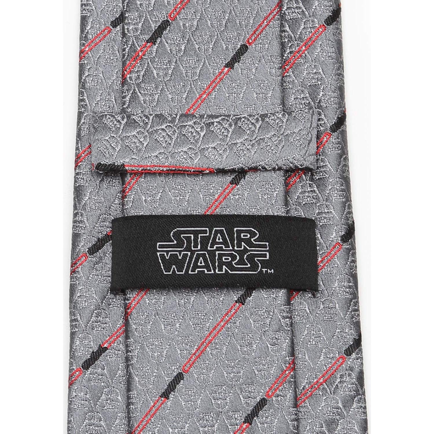 Corbata de Seda Star Wars Cufflinks Inc. Rayas Grises y Rojas