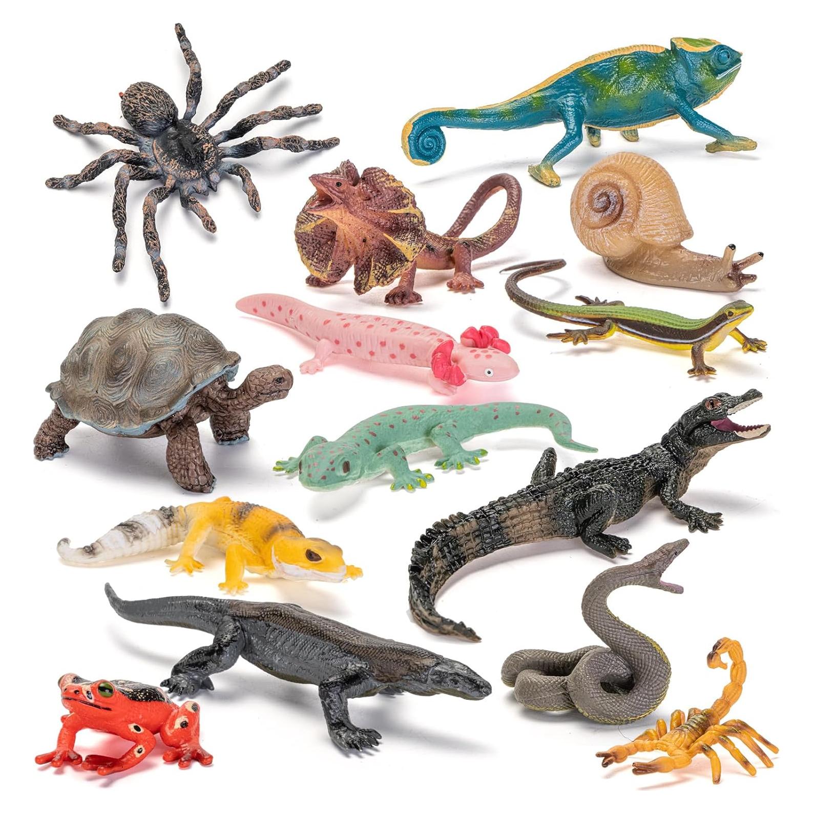 14 Figuras de Animales Reptiles Zoopal - Juguetes Educativos