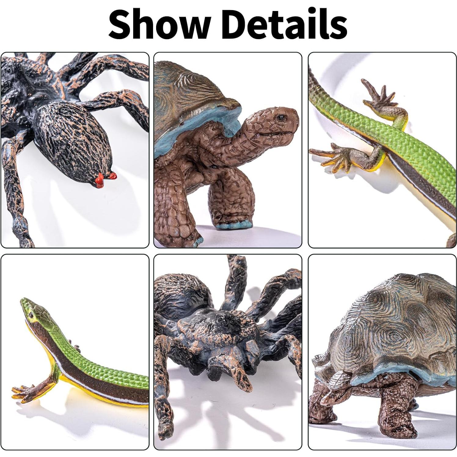 14 Figuras de Animales Reptiles Zoopal - Juguetes Educativos