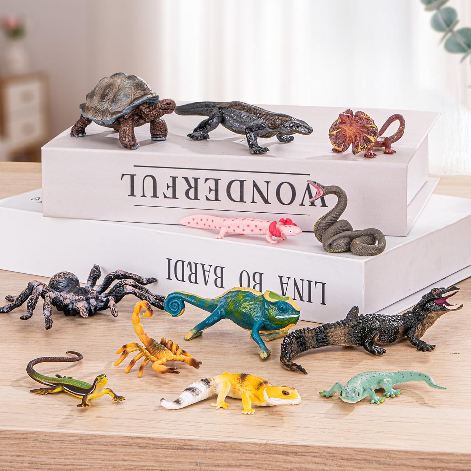 14 Figuras de Animales Reptiles Zoopal - Juguetes Educativos