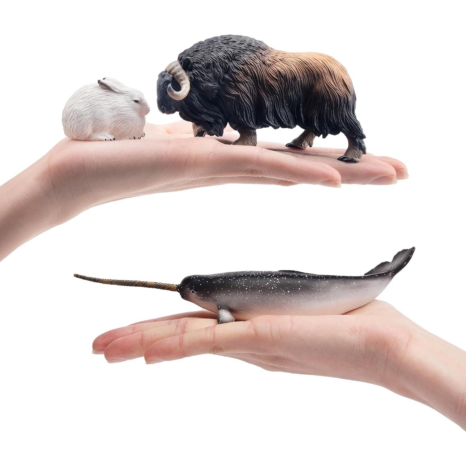 Set de Figuras de Animales Árticos Toymany 12PCS - Oso Polar, Morsa y Más