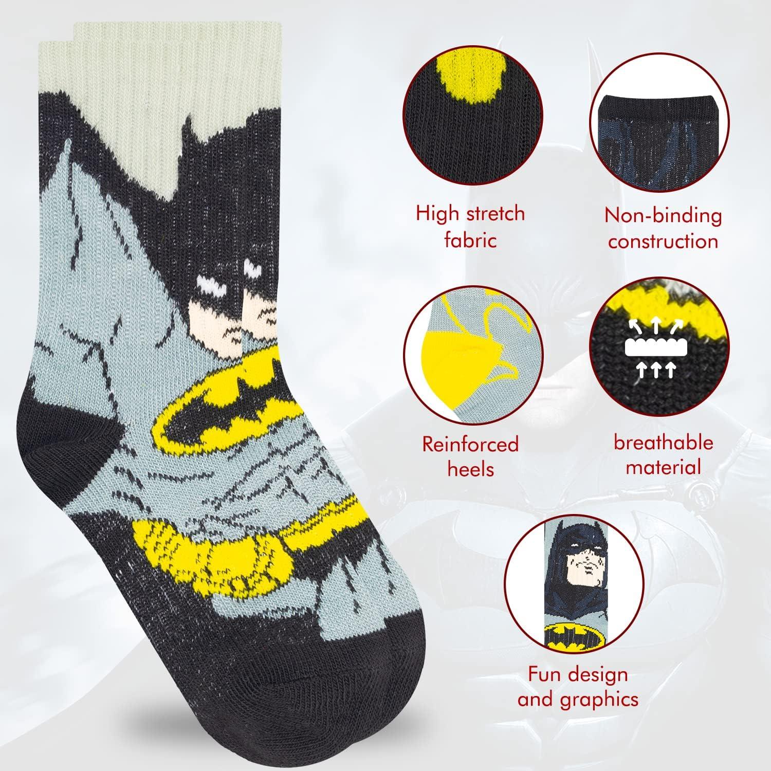 Calcetines DC Comics para Niños - Paquete de 10 con Superhéroes