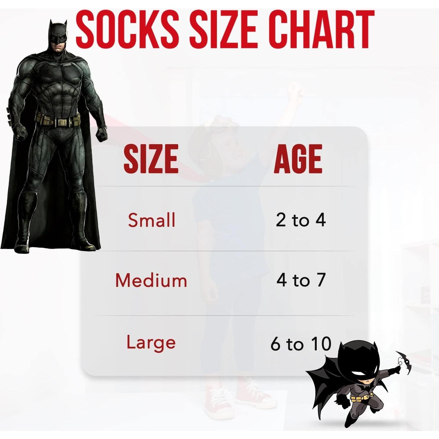 Calcetines DC Comics para Niños - Paquete de 10 con Superhéroes