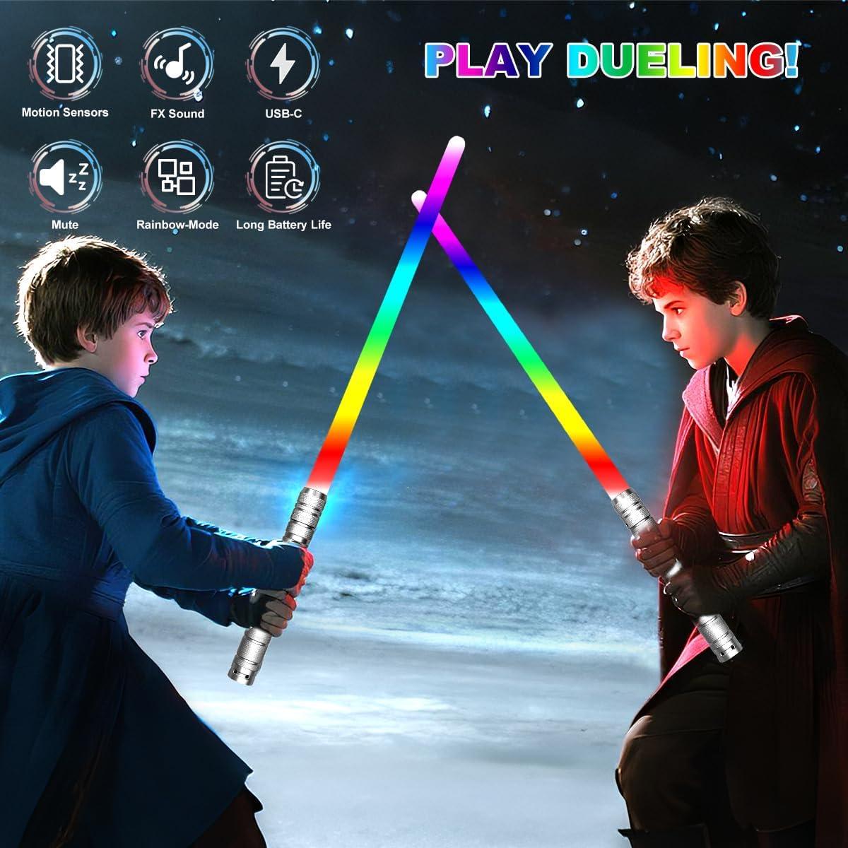 Sable de Luz RGB JOINBO 62 cm Recargable 2 Paquetes