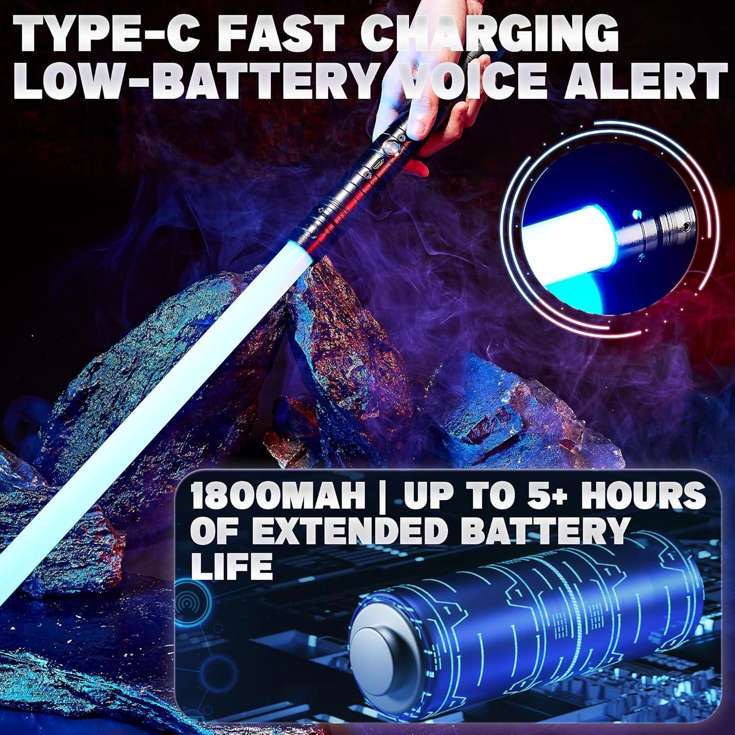 Espadas de Luz SANCO RGB 2 Paquetes 15 Colores Recargables