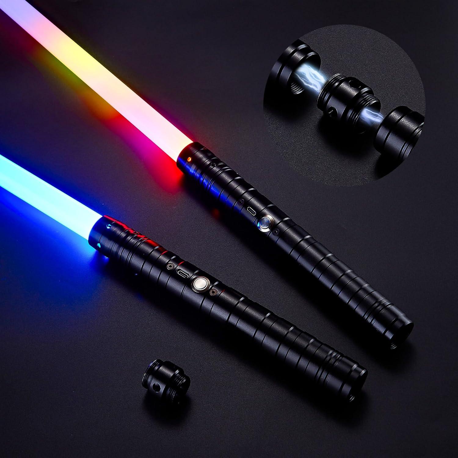 Espadas de Luz SANCO RGB 2 Paquetes 15 Colores Recargables