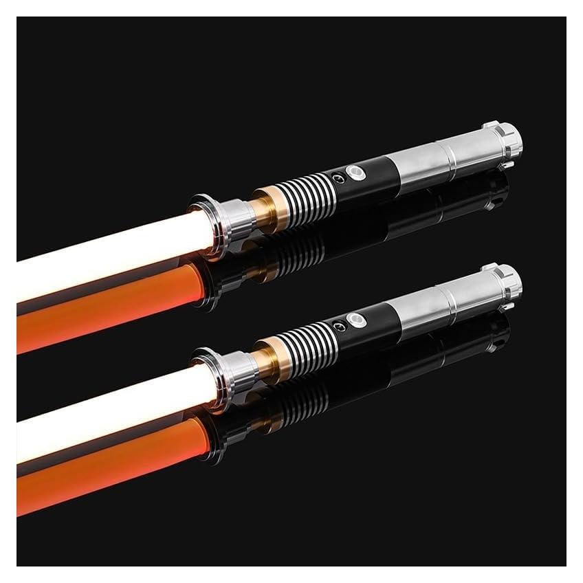 Sables de Luz XUZ 2 Paquete, Mango de Metal, 16 Colores RGB