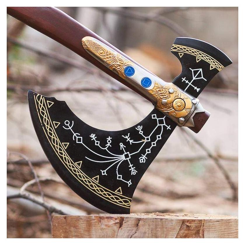 Hacha Vikinga Hecha a Mano WAZIR CRAFTS 89 cm Acero Carbono