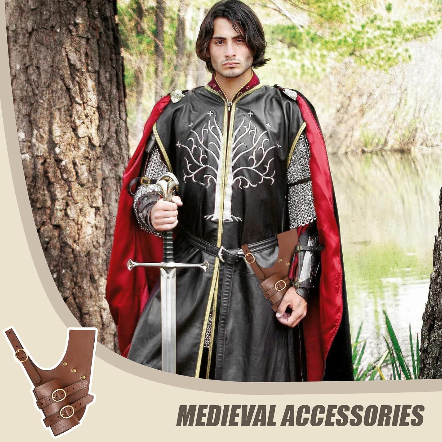 Funda de espada vaina de daga Degpum marrón medieval