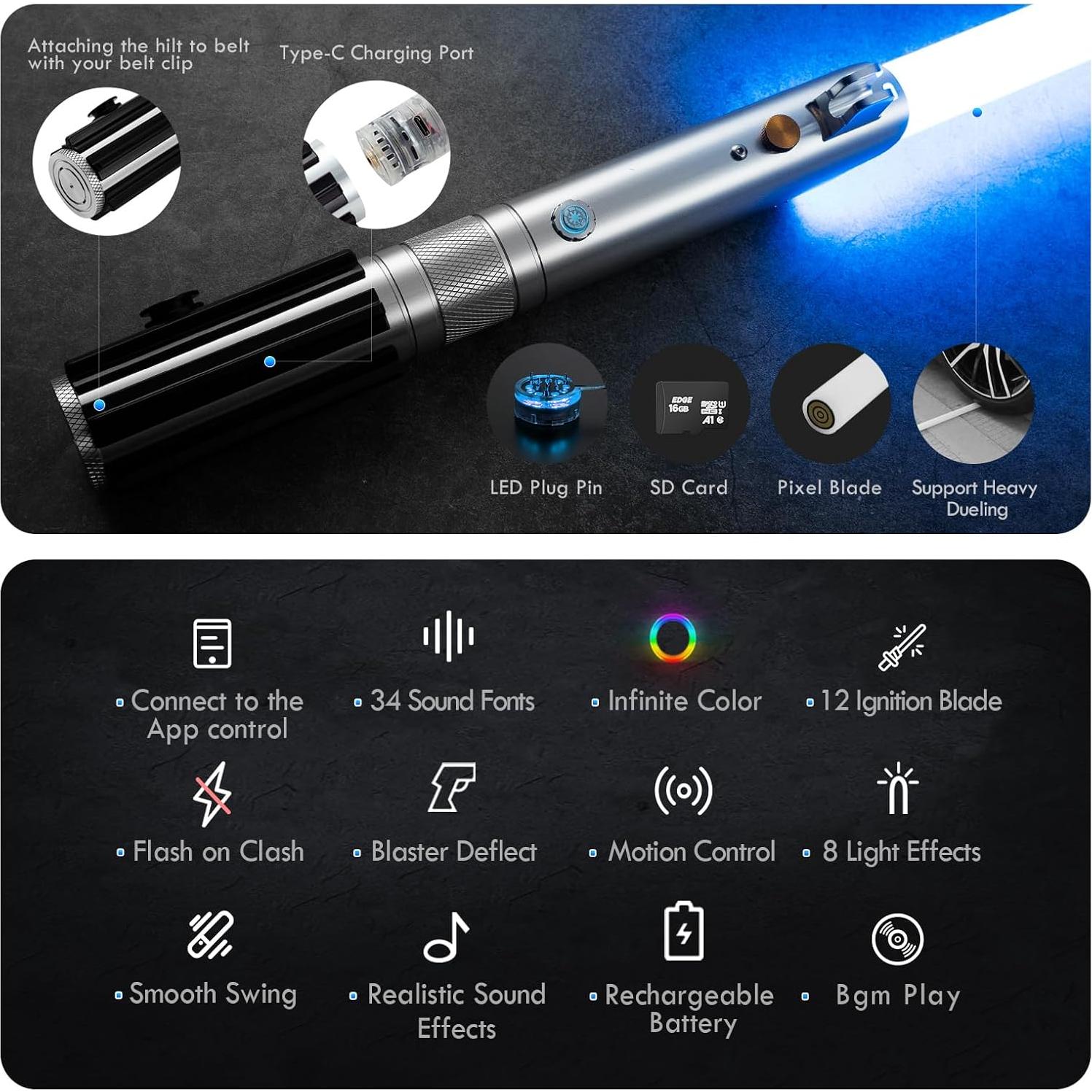 Sable de Luz DAMIENSABER Xenopixel V3 34 Sonidos Recargable